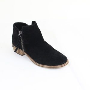 Dolce Vita Black Booties sz 10 Women Suede Ankle Boots Casual Shoe block heel